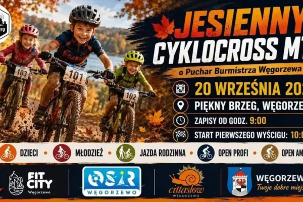 Jesienny Cyklocross MTB w Węgorzewie – sportowa zabawa dla całych rodzin
