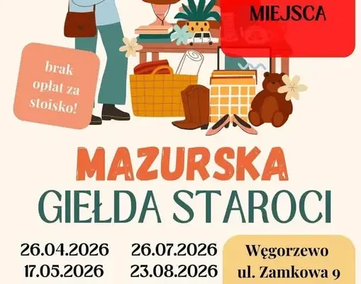 Mazurska Giełda Staroci w Węgorzewie – 20 września na parkingu przy Poczcie