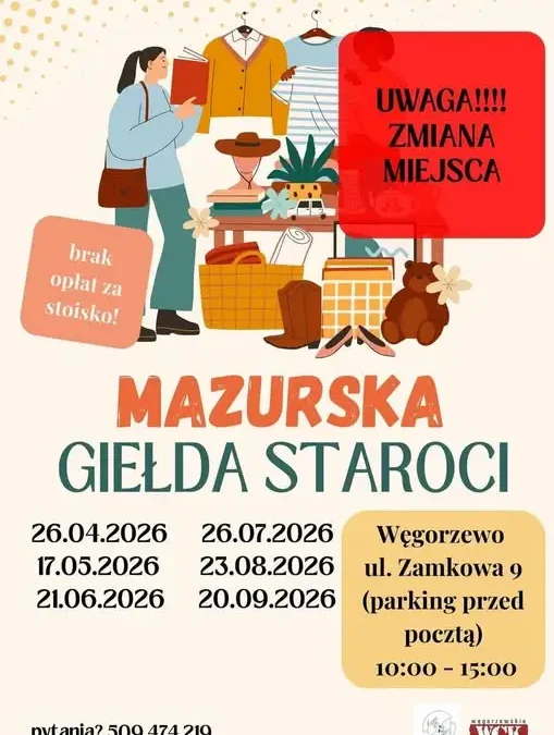 Mazurska Giełda Staroci w Węgorzewie – 20 września na parkingu przy Poczcie