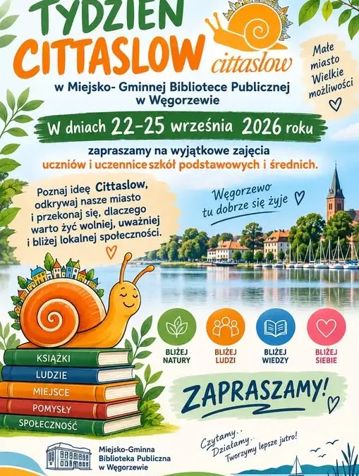 Tydzień Cittaslow w Węgorzewie: biblioteka zaprasza na zajęcia o idei slow life