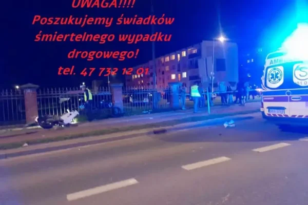 Bartoszyce: śmiertelny wypadek motocyklisty – policja szuka świadków