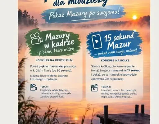Konkursy filmowe dla młodzieży z gminy Budry – pokaż Mazury po swojemu