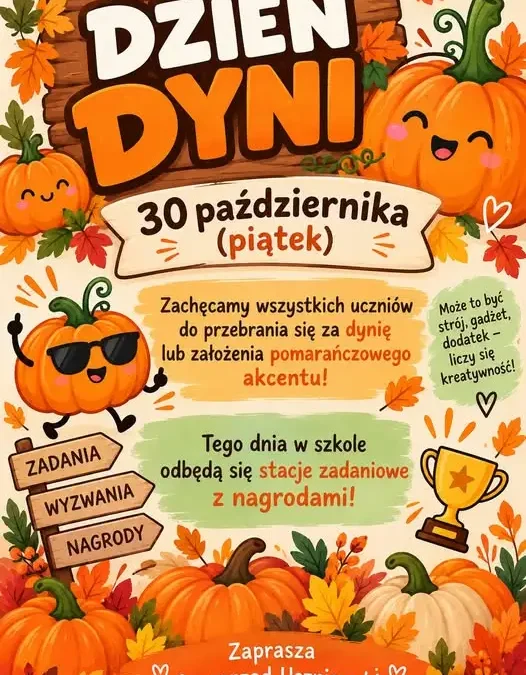 Dzień Dyni w szkole w Pozezdrzu – 30 października pełen pomarańczowych atrakcji