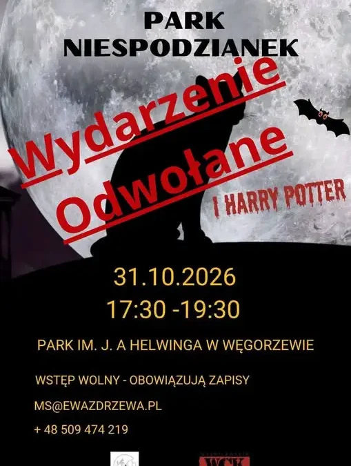 Park Niespodzianek w Parku Helwinga odwołany – organizatorzy stawiają na bezpieczeństwo